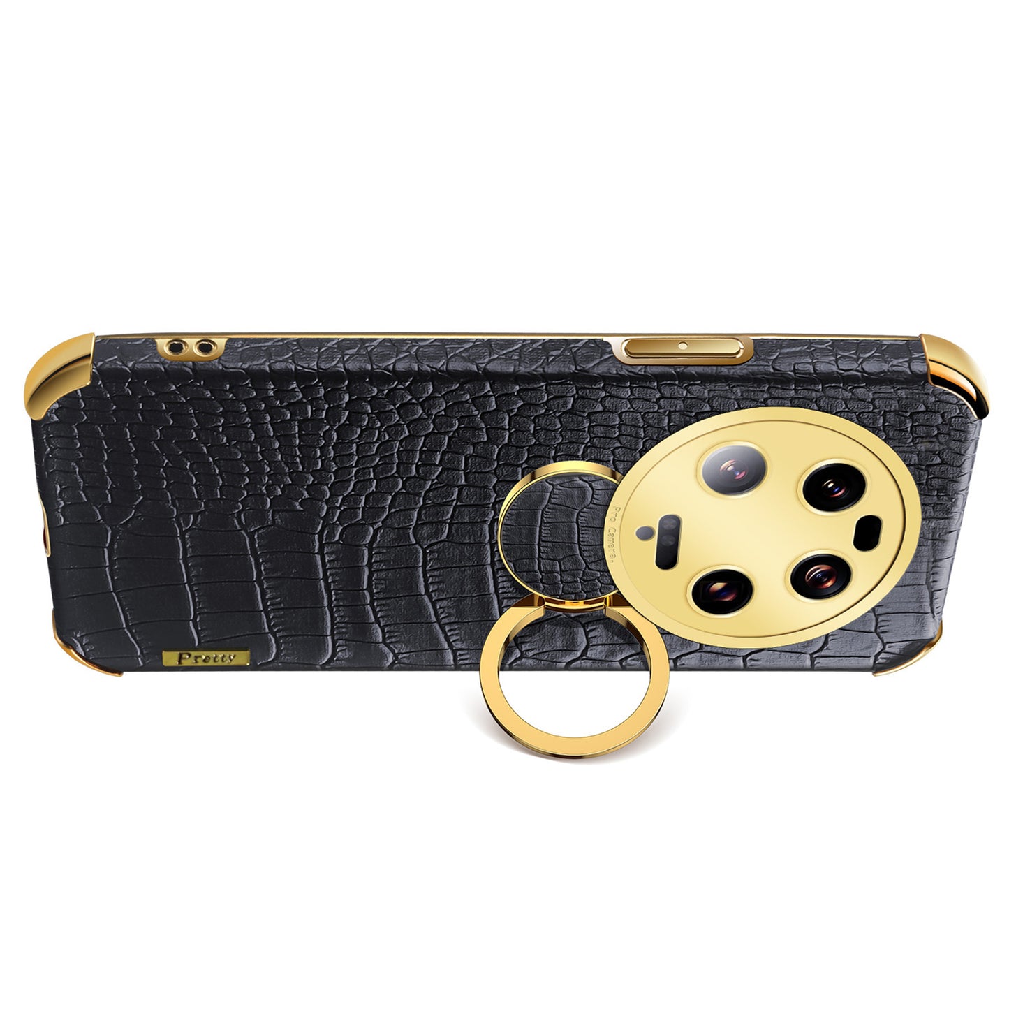 For Xiaomi 13 Ultra Leather Coated TPU Phone Case 6D Electroplating Back Cover with Kickstand