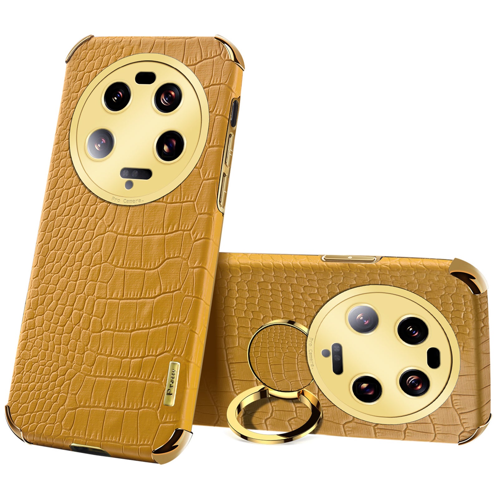 For Xiaomi 13 Ultra Leather Coated TPU Phone Case 6D Electroplating Back Cover with Kickstand