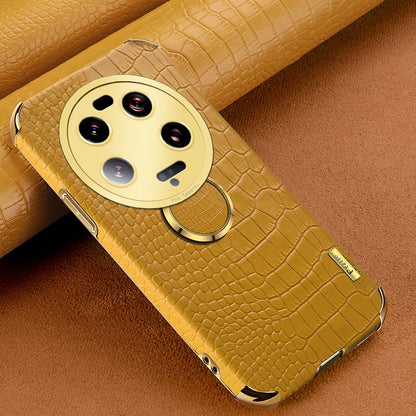 For Xiaomi 13 Ultra Leather Coated TPU Phone Case 6D Electroplating Back Cover with Kickstand