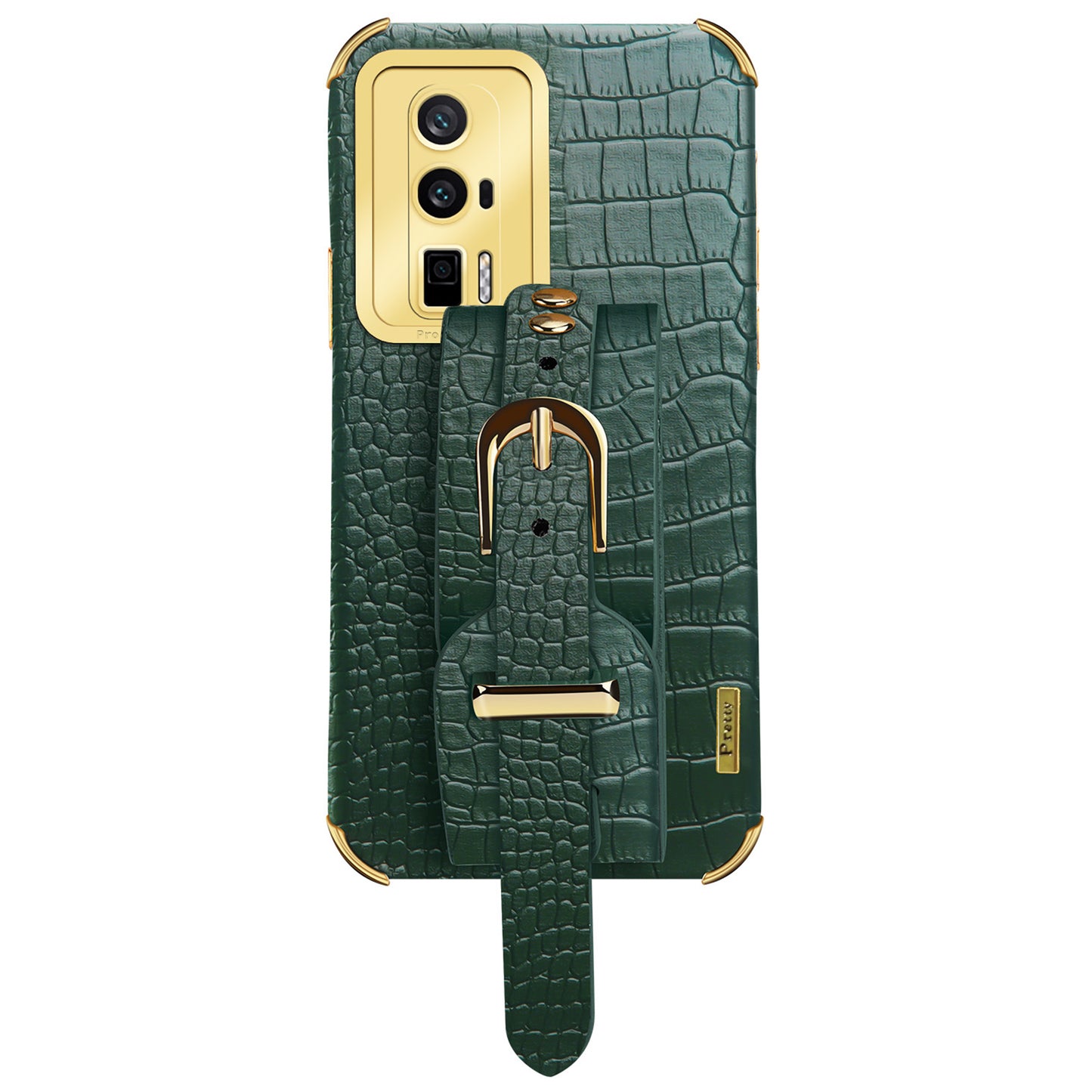 For Xiaomi Redmi K60 5G / K60 Pro 5G / Poco F5 Pro 5G Wristband Kickstand Case Electroplating PU Leather+ TPU Phone Cover