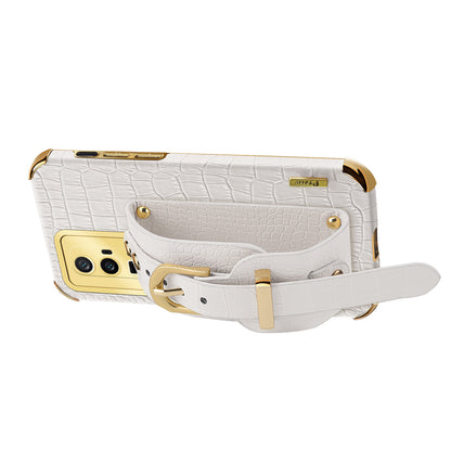 For Xiaomi Redmi K60 5G / K60 Pro 5G / Poco F5 Pro 5G Wristband Kickstand Case Electroplating PU Leather+ TPU Phone Cover