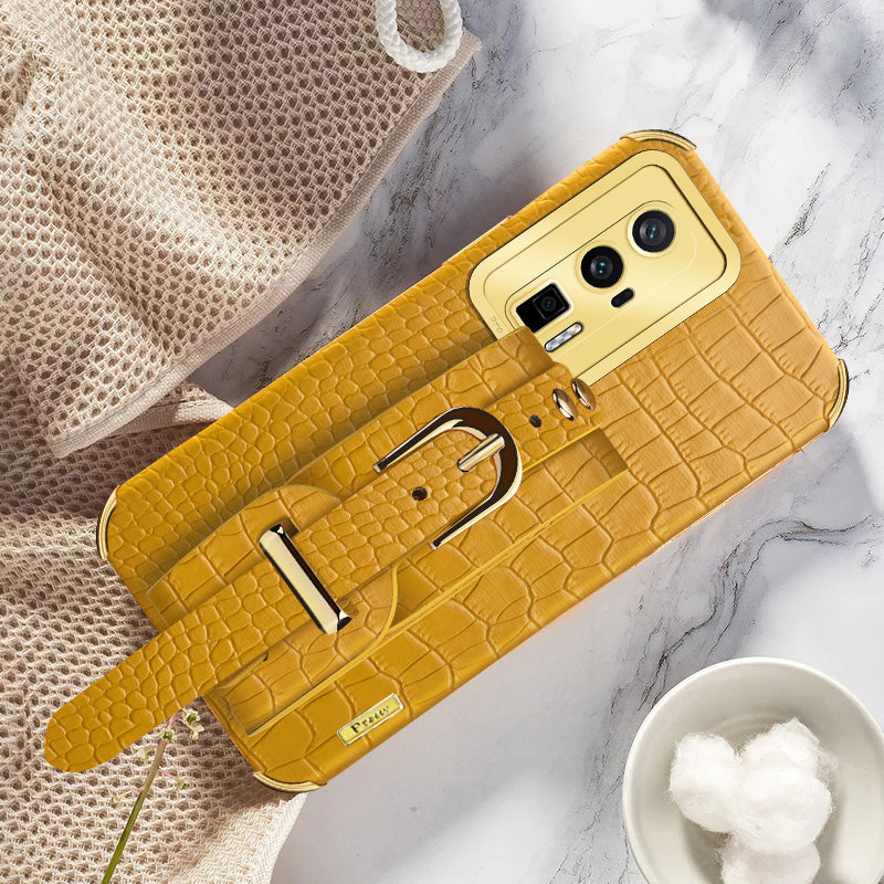 For Xiaomi Redmi K60 5G / K60 Pro 5G / Poco F5 Pro 5G Wristband Kickstand Case Electroplating PU Leather+ TPU Phone Cover