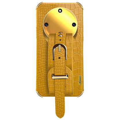 Wristband Kickstand Phone for Honor X40 5G , Electroplating PU Leather Coated TPU Anti-drop Cover