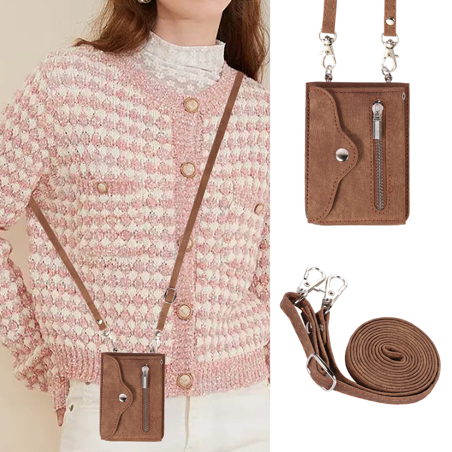 For Samsung Galaxy Z Flip5 5G RFID Blocking Card Bag Case PU Leather+PC Phone Cover with Kickstand