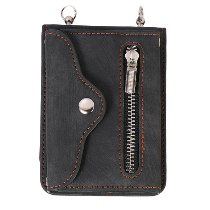 For Samsung Galaxy Z Flip5 5G RFID Blocking Card Bag Case PU Leather+PC Phone Cover with Kickstand