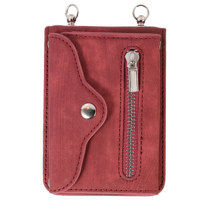 For Samsung Galaxy Z Flip5 5G RFID Blocking Card Bag Case PU Leather+PC Phone Cover with Kickstand