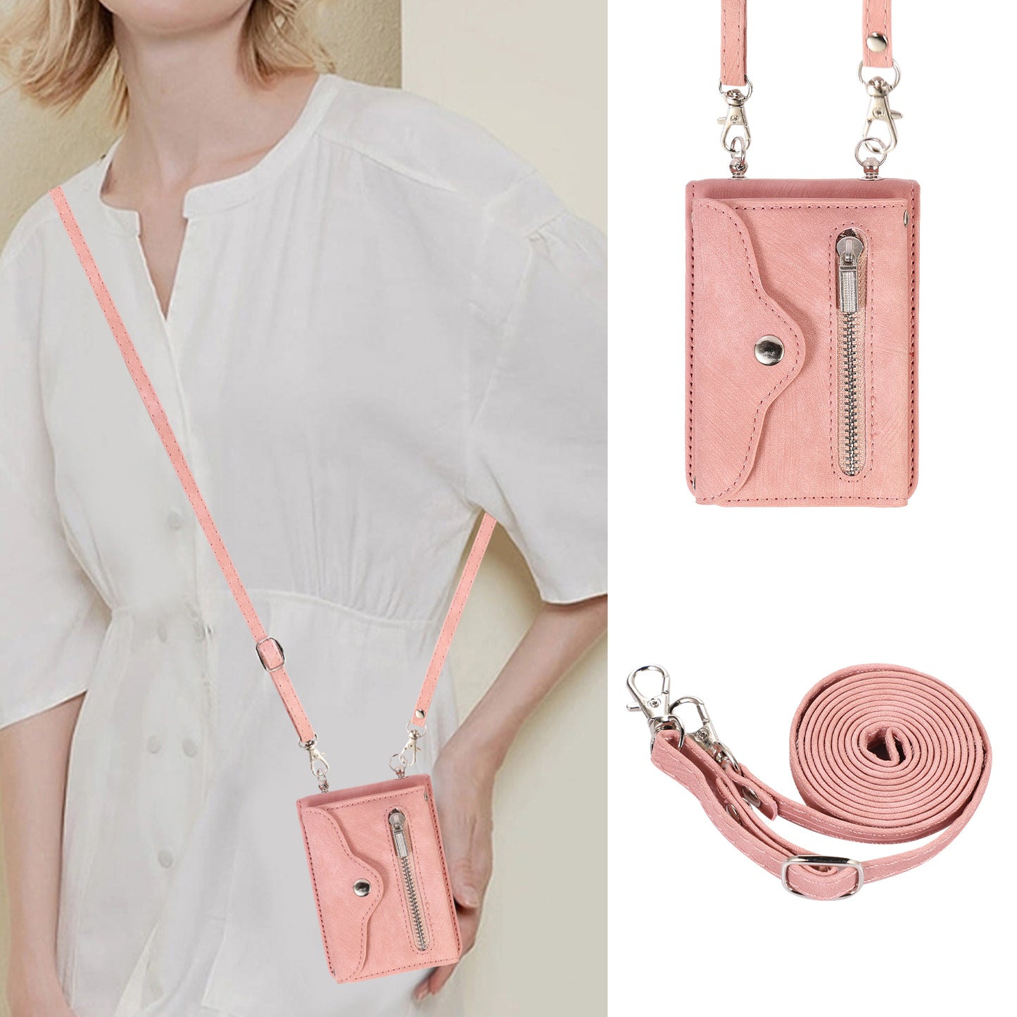 For Samsung Galaxy Z Flip5 5G RFID Blocking Card Bag Case PU Leather+PC Phone Cover with Kickstand