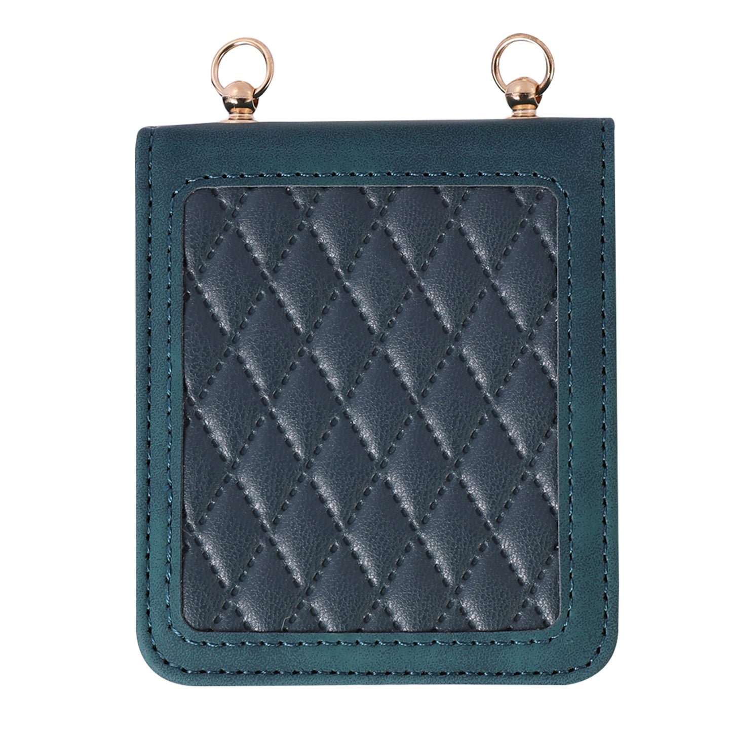 Grid Imprinted PU Leather PC Case for Samsung Galaxy Z Flip5 5G Protective Phone Shell with Shoulder Strap