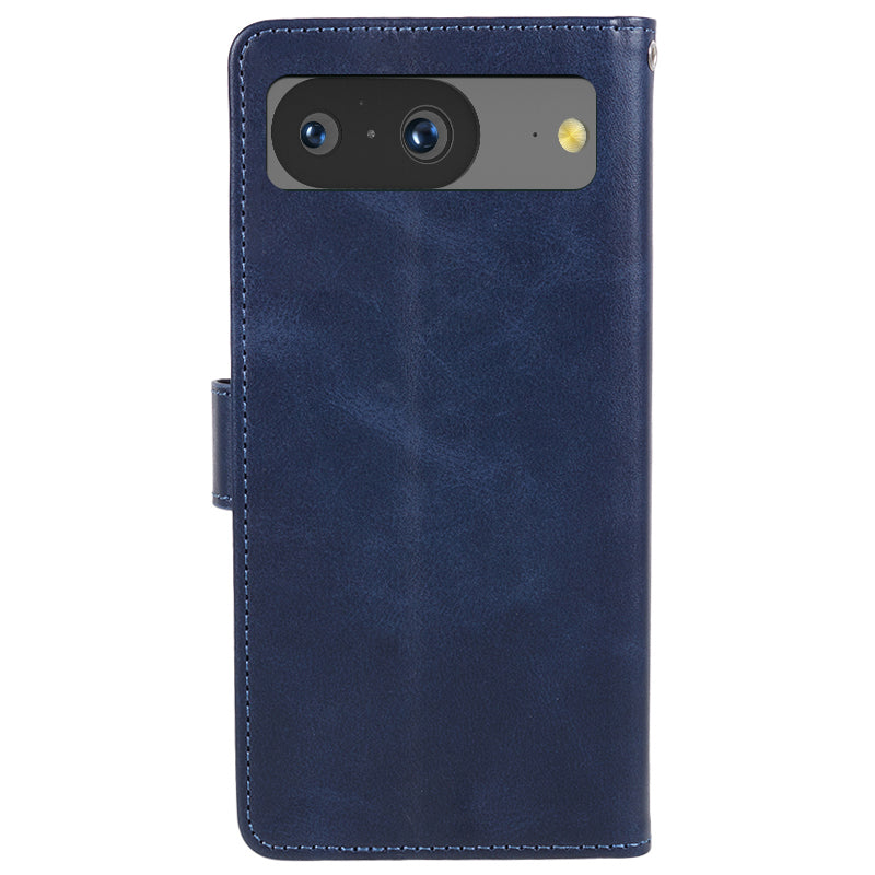 For Google Pixel 8 PU Leather Wallet Phone Case Calf Texture Anti-drop Stand Cover