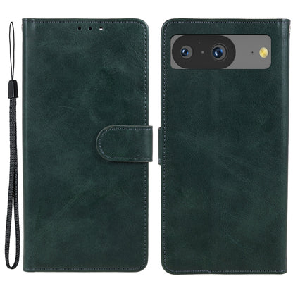 For Google Pixel 8 PU Leather Wallet Phone Case Calf Texture Anti-drop Stand Cover