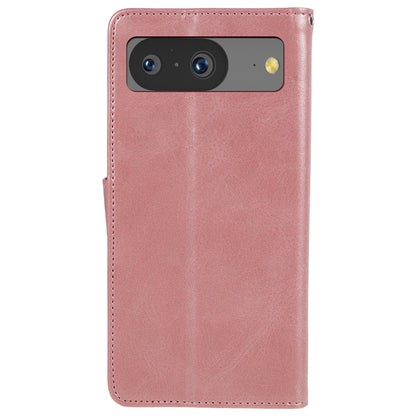 For Google Pixel 8 PU Leather Wallet Phone Case Calf Texture Anti-drop Stand Cover