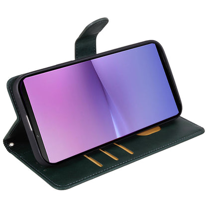 For Sony Xperia 10 V Calf Texture Anti-drop Stand Cover PU Leather Wallet Phone Case