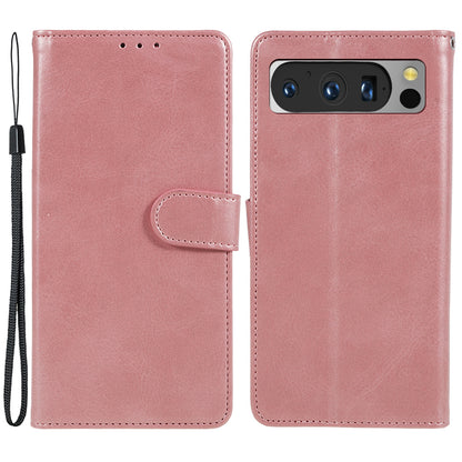 For Google Pixel 8 Pro PU Leather Wallet Phone Case Calf Texture Shockproof Stand Cover