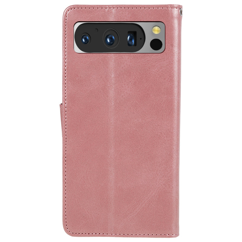 For Google Pixel 8 Pro PU Leather Wallet Phone Case Calf Texture Shockproof Stand Cover