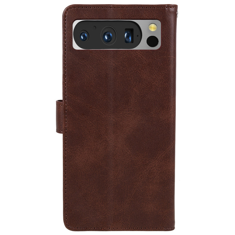 For Google Pixel 8 Pro PU Leather Wallet Phone Case Calf Texture Shockproof Stand Cover