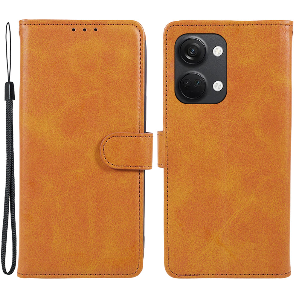For OnePlus Ace 2V / Nord 3 5G PU Leather Phone Case Calf Texture Wallet Stand Anti-drop Cover