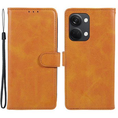 For OnePlus Ace 2V / Nord 3 5G PU Leather Phone Case Calf Texture Wallet Stand Anti-drop Cover