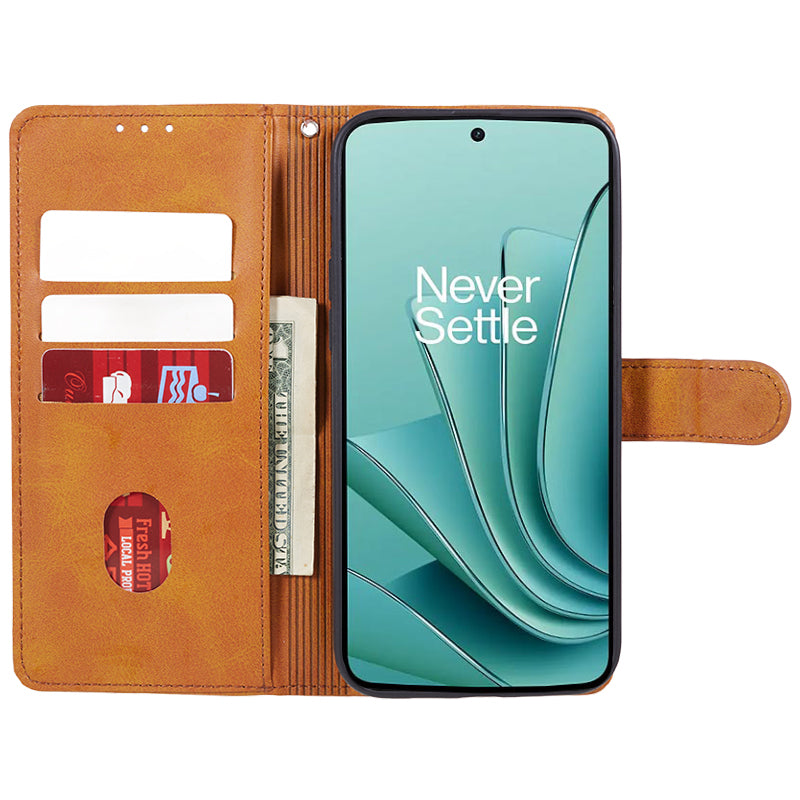 For OnePlus Ace 2V / Nord 3 5G PU Leather Phone Case Calf Texture Wallet Stand Anti-drop Cover