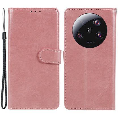 For Xiaomi 13 Ultra PU Leather Phone Case Calf Texture Wallet Stand Protective Cover