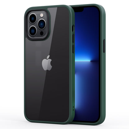 For iPhone 13 Pro Max 6.7 inch TPU+PC Clear Back Cover Matte Anti-fingerprint Phone Case