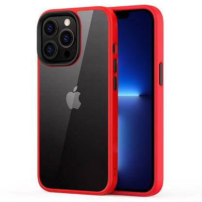 For iPhone 13 Pro Max 6.7 inch TPU+PC Clear Back Cover Matte Anti-fingerprint Phone Case