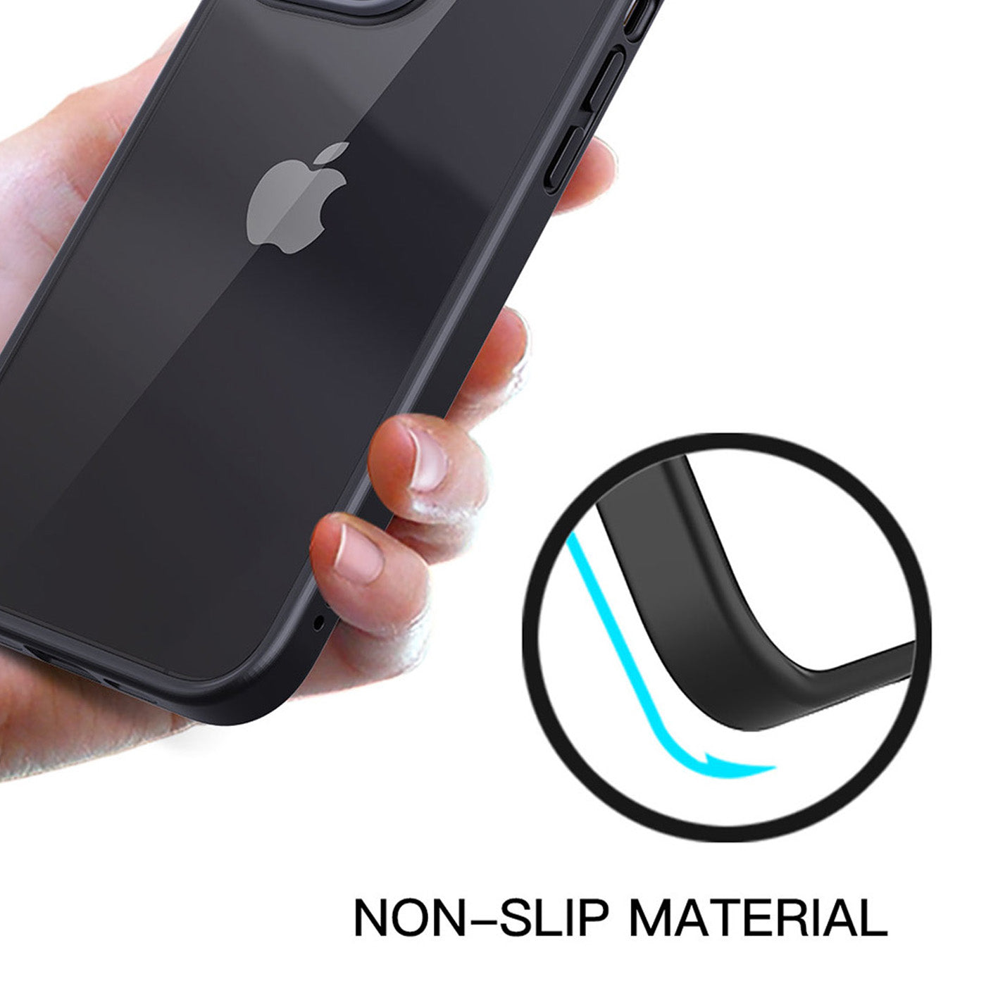 For iPhone 13 mini 5.4 inch Matte Shockproof Phone Case TPU+PC Transparent Back Cover