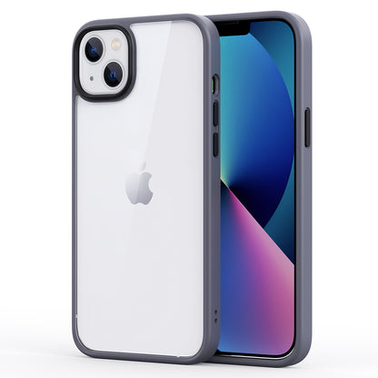 For iPhone 13 mini 5.4 inch Matte Shockproof Phone Case TPU+PC Transparent Back Cover