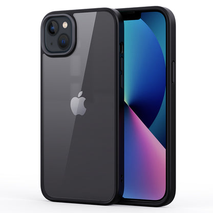 For iPhone 13 6.1 inch TPU+PC Hybrid Transparent Back Cover Matte Anti-scratch Phone Case