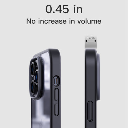 For iPhone 13 Pro 6.1 inch TPU+PC Clear Back Cover Matte Anti-drop Phone Case