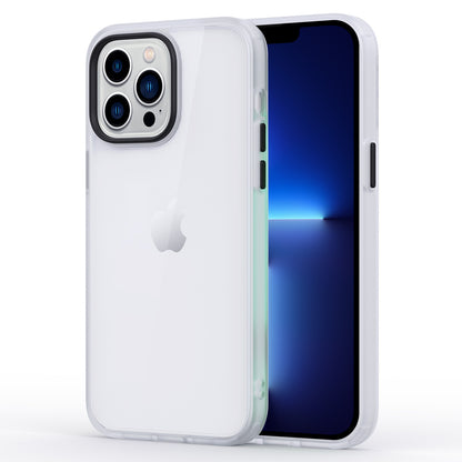 For iPhone 13 Pro 6.1 inch TPU+PC Clear Back Cover Matte Anti-drop Phone Case