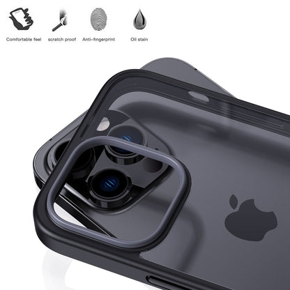 For iPhone 13 Pro 6.1 inch TPU+PC Clear Back Cover Matte Anti-drop Phone Case