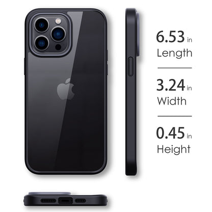 For iPhone 13 Pro 6.1 inch TPU+PC Clear Back Cover Matte Anti-drop Phone Case