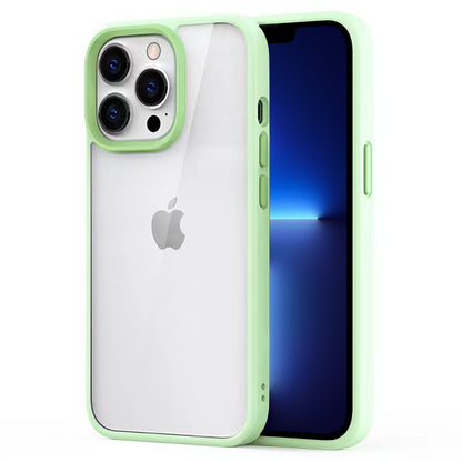 For iPhone 13 Pro 6.1 inch TPU+PC Clear Back Cover Matte Anti-drop Phone Case