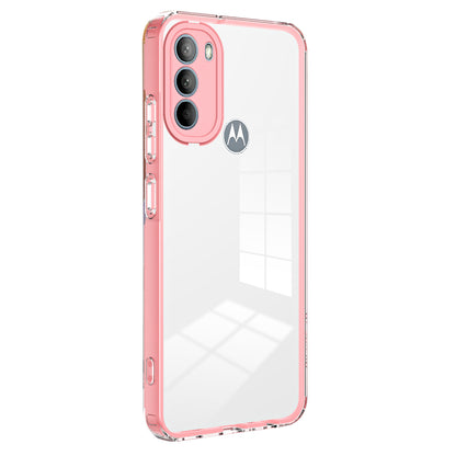For Motorola Moto G31 4G TPU + PC Camera Protection Hybrid Case Clear Shockproof Phone Cover