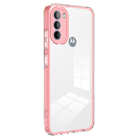 For Motorola Moto G31 4G TPU + PC Camera Protection Hybrid Case Clear Shockproof Phone Cover