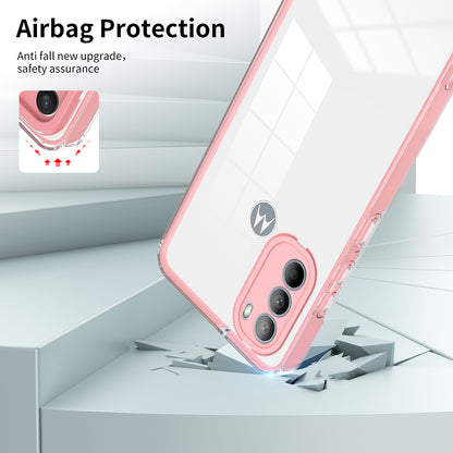For Motorola Moto G31 4G TPU + PC Camera Protection Hybrid Case Clear Shockproof Phone Cover