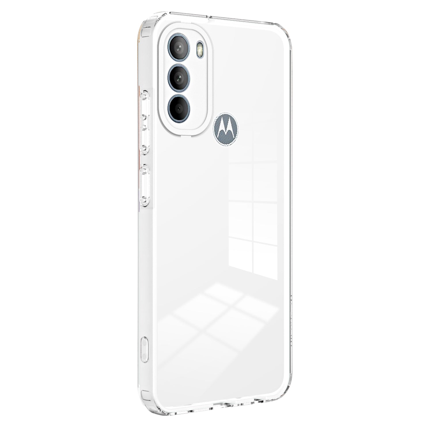 For Motorola Moto G31 4G TPU + PC Camera Protection Hybrid Case Clear Shockproof Phone Cover