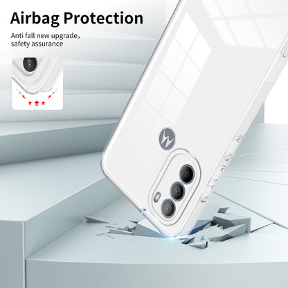 For Motorola Moto G31 4G TPU + PC Camera Protection Hybrid Case Clear Shockproof Phone Cover