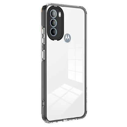 For Motorola Moto G31 4G TPU + PC Camera Protection Hybrid Case Clear Shockproof Phone Cover