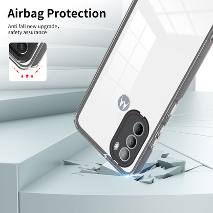 For Motorola Moto G31 4G TPU + PC Camera Protection Hybrid Case Clear Shockproof Phone Cover