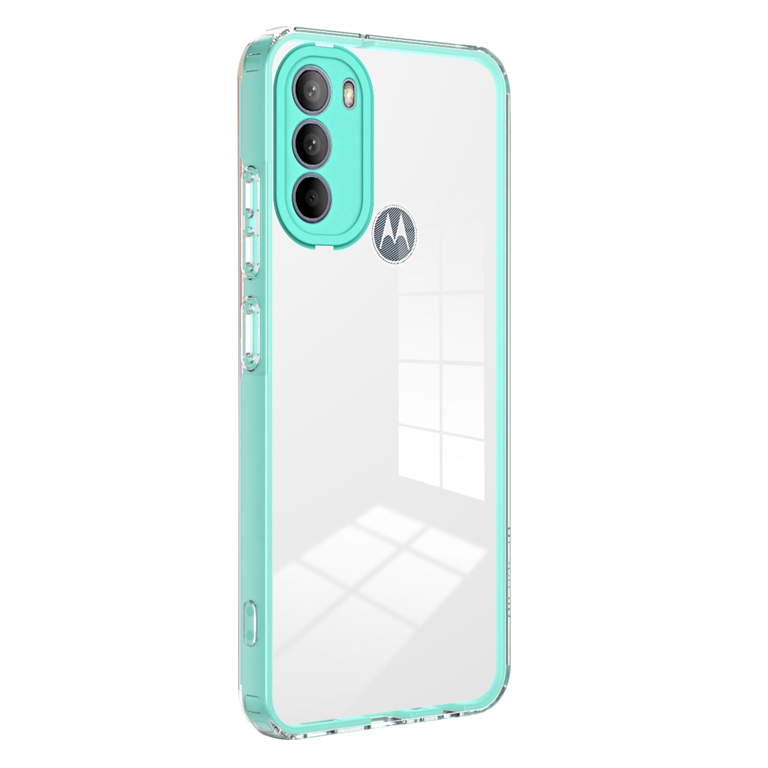 For Motorola Moto G31 4G TPU + PC Camera Protection Hybrid Case Clear Shockproof Phone Cover