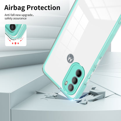 For Motorola Moto G31 4G TPU + PC Camera Protection Hybrid Case Clear Shockproof Phone Cover