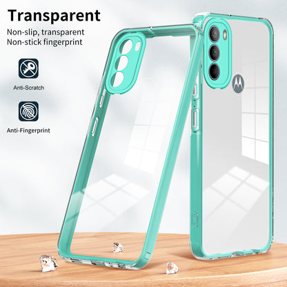 For Motorola Moto G31 4G TPU + PC Camera Protection Hybrid Case Clear Shockproof Phone Cover