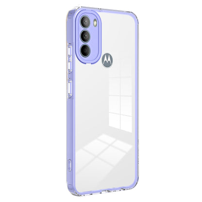 For Motorola Moto G31 4G TPU + PC Camera Protection Hybrid Case Clear Shockproof Phone Cover