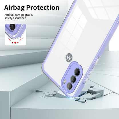 For Motorola Moto G31 4G TPU + PC Camera Protection Hybrid Case Clear Shockproof Phone Cover