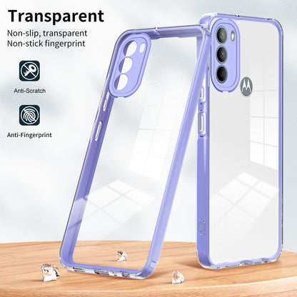 For Motorola Moto G31 4G TPU + PC Camera Protection Hybrid Case Clear Shockproof Phone Cover
