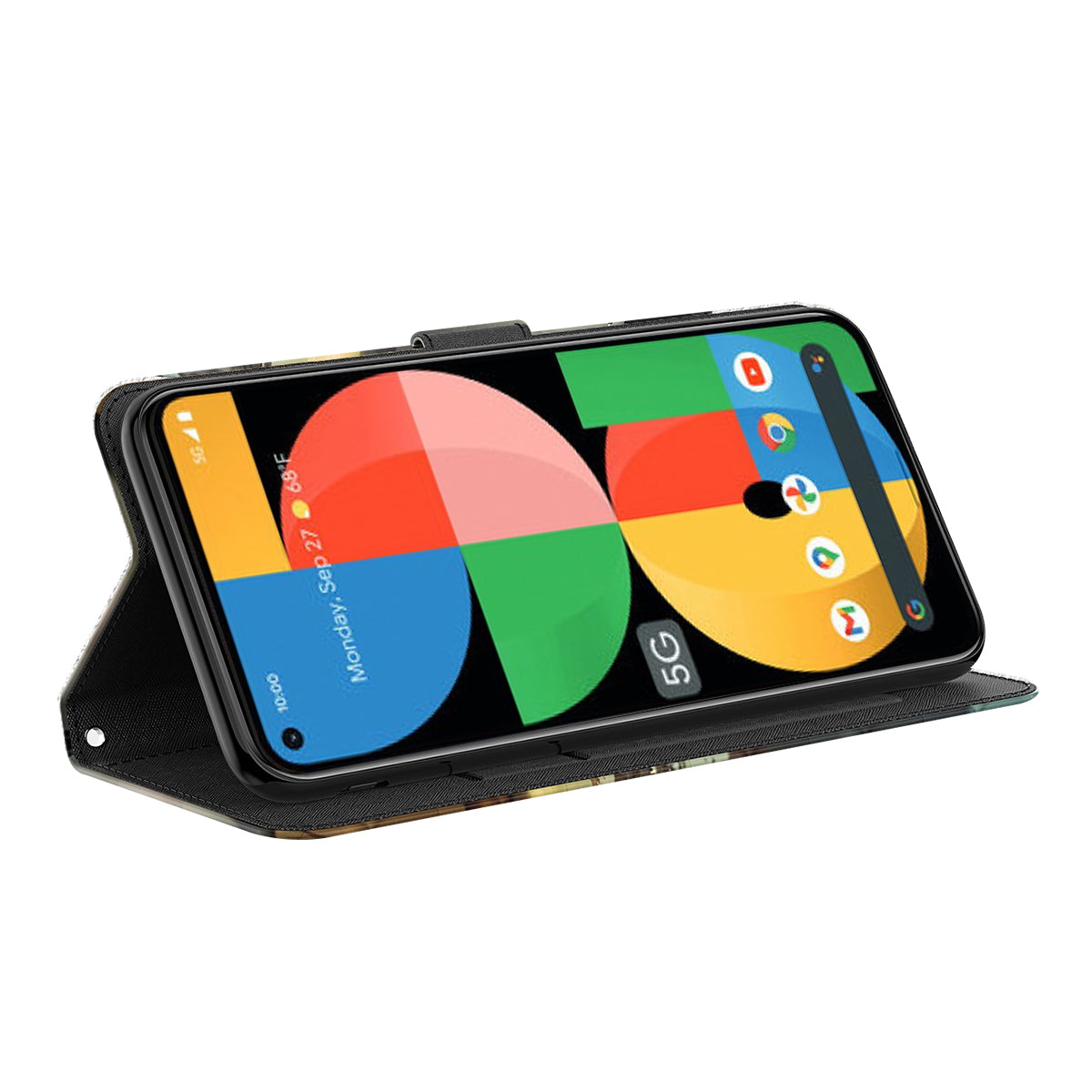 3D Pattern Printing Phone Case for Google Pixel 8 , Wallet Stand PU Leather Cover with Strap