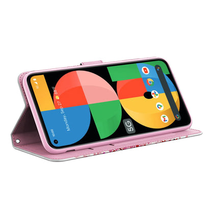 3D Pattern Printing Phone Case for Google Pixel 8 , Wallet Stand PU Leather Cover with Strap