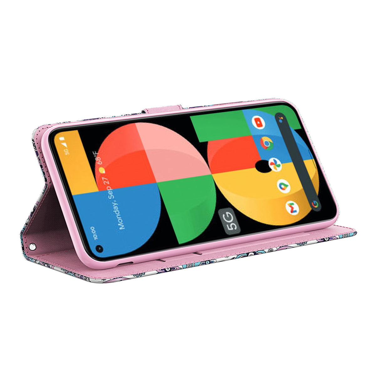 For Google Pixel 8 Pro PU Leather Wallet Phone Case 3D Pattern Printing Stand Cover with Strap