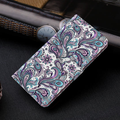 For Google Pixel 8 Pro PU Leather Wallet Phone Case 3D Pattern Printing Stand Cover with Strap